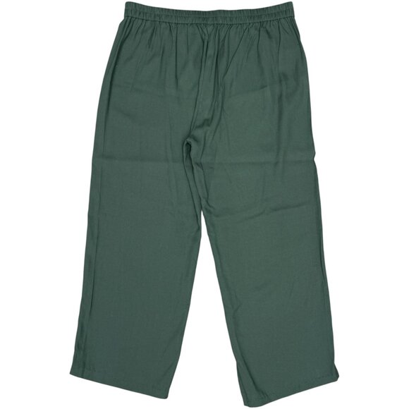 NWT Women's EILEEN FISHER Woven Tencel Straight Pant in "Deep Hemlock" | Size PL - Picture 4 of 11